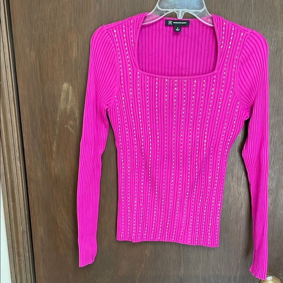 Pink Embellished Ribbed Top - Picture 2 of 6